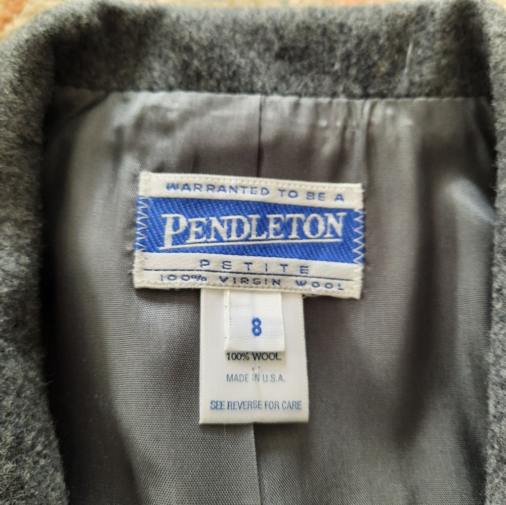 Pendleton Gray Wool Blazer - image 8